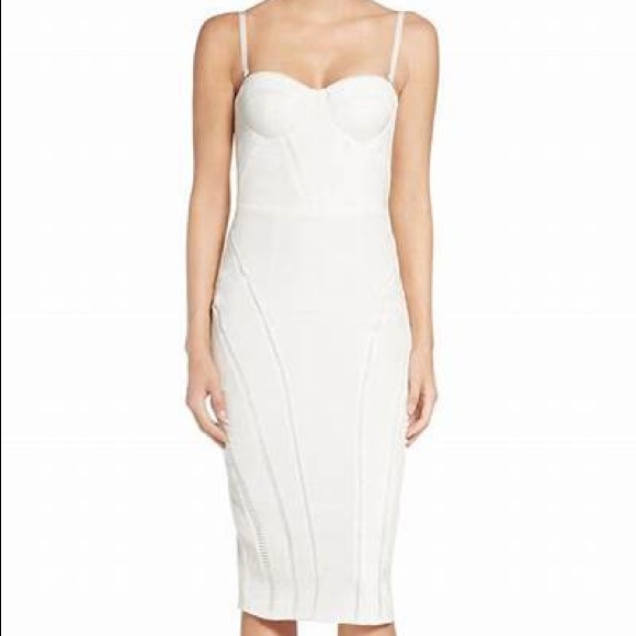 MISHA Bustier Midi Dress Sz 6 - Picture 1 of 8